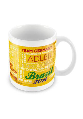 Tasse Wörter Fußball Brazil 2014