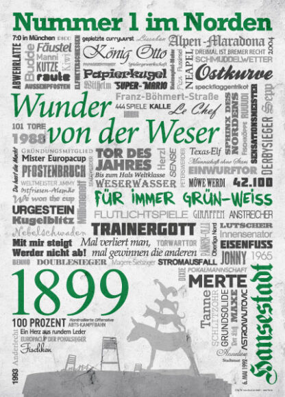 Wörterposter Fußball Bremen