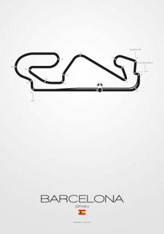 Poster Formel 1 Strecke Spanien Barcelona