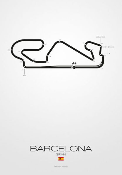 Poster Formel 1 Strecke Spanien Barcelona