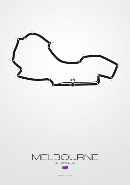 Poster Poster Formel 1 Strecke Australien Melbourne