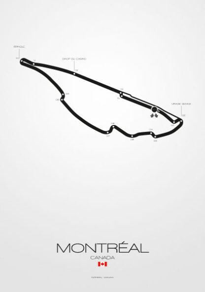 Poster Formel 1 Strecke Kanada Montreal