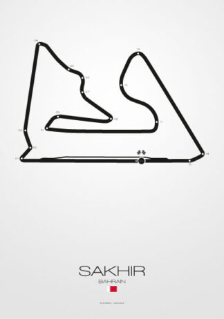 Poster Formel 1 Strecke Bahrain Sakhir