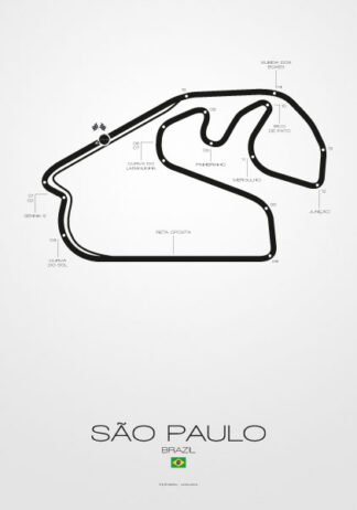 Poster Formel 1 Strecke Brasilien Sao Paulo