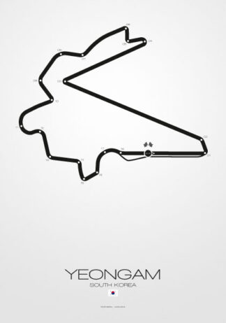 Poster Formel 1 Strecke Südkorea Yeongam