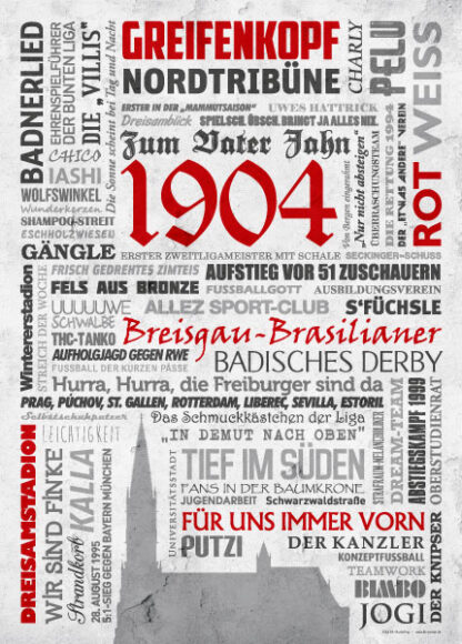 Wörterposter Fußball Freiburg