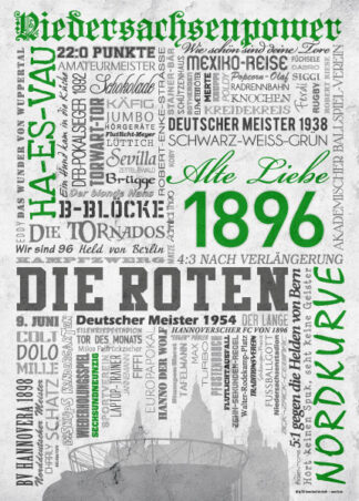 Wörterposter Fußball Hannover