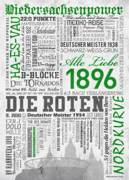 Wörterposter Fußball Hannover