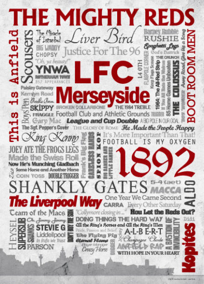 Wörterposter Fußball Liverpool