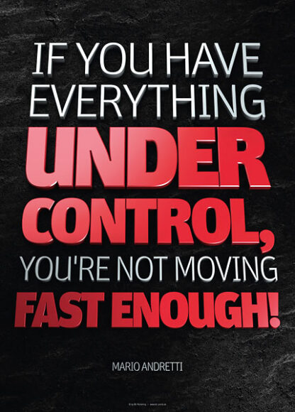 Poster mario andretti - if you have everything under control