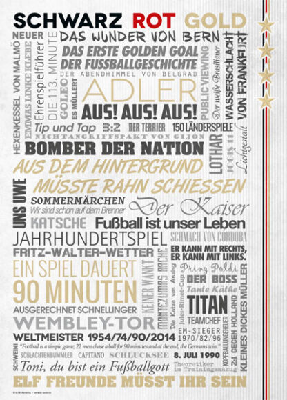 Wörterposter Fußball Nationalmannschaft