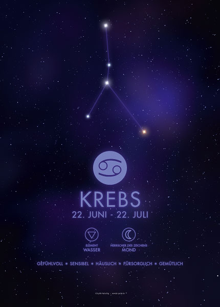 Krebs BK-Poster - Sternzeichen