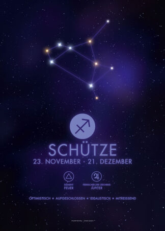 Poster Sternzeichen Schütze