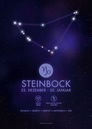 Poster Sternzeichen Steinbock