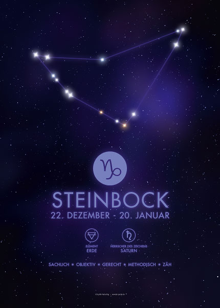 Steinbock Sternzeichen BK-Poster -