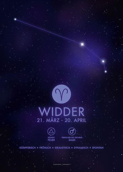 Widder - BK-Poster Sternzeichen